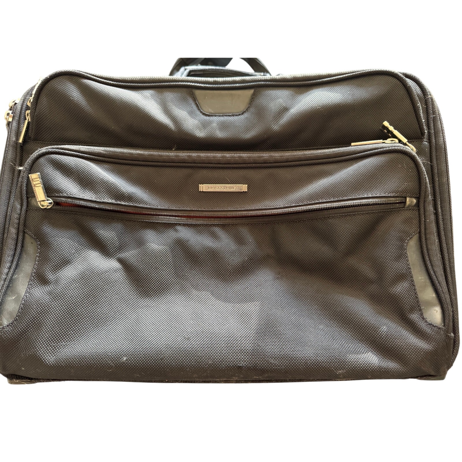 Briggs & Riley Telescope Handle Wheeled Expandable Brief Double Zipper Stackable